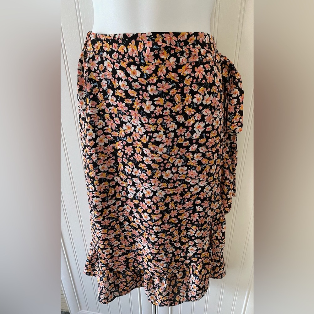 ONLY Floral Wrap Skirt
